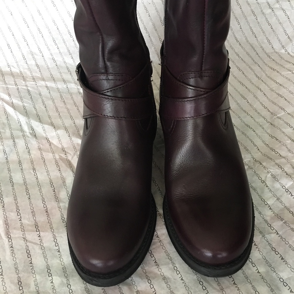 NEW ALDO leather raiding boots